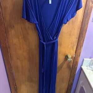 Chic Royal Blue Maxi Dress